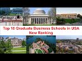 Best Graduate Business Schools in the US New Ranking