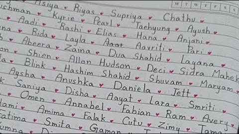 Writing my Subscribers names in my handwriting