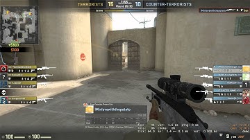 CSGO 360 noscope through mid on dust 2