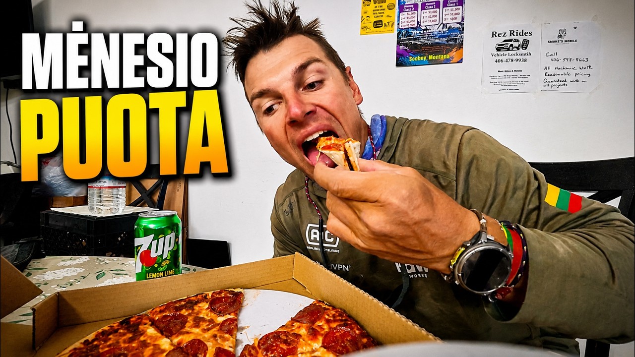 video Mėnesio užbaigimas su pica!