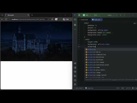 Create sunning raining effect in just 20 lines of Code !