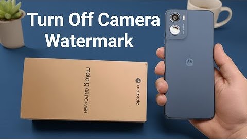 Moto G06 Power - How to turn off camera watermark