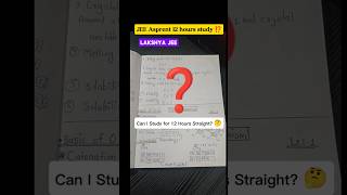 Can I Study For 12 hour's Straight 🤔 #class 12 #minivlog #jee