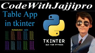 Make multiplication table app with Tkinter in urdu | hindi | CodeWithJajjipro screenshot 1