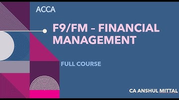 ACCA F9/FM - (42) Financial management -  Chapter 17 (Part 2) - The Cost of Capital