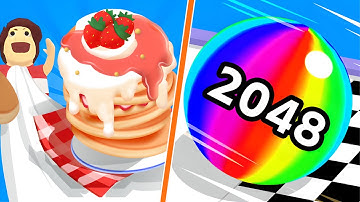 Ball Run 2048 | Pancake Run - All Level Gameplay Android,iOS - NEW BIG APK UPDATE