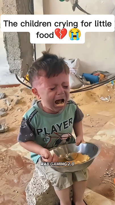 The children crying for little food💔😭 #foryou #viralvideo #palestine #gaza