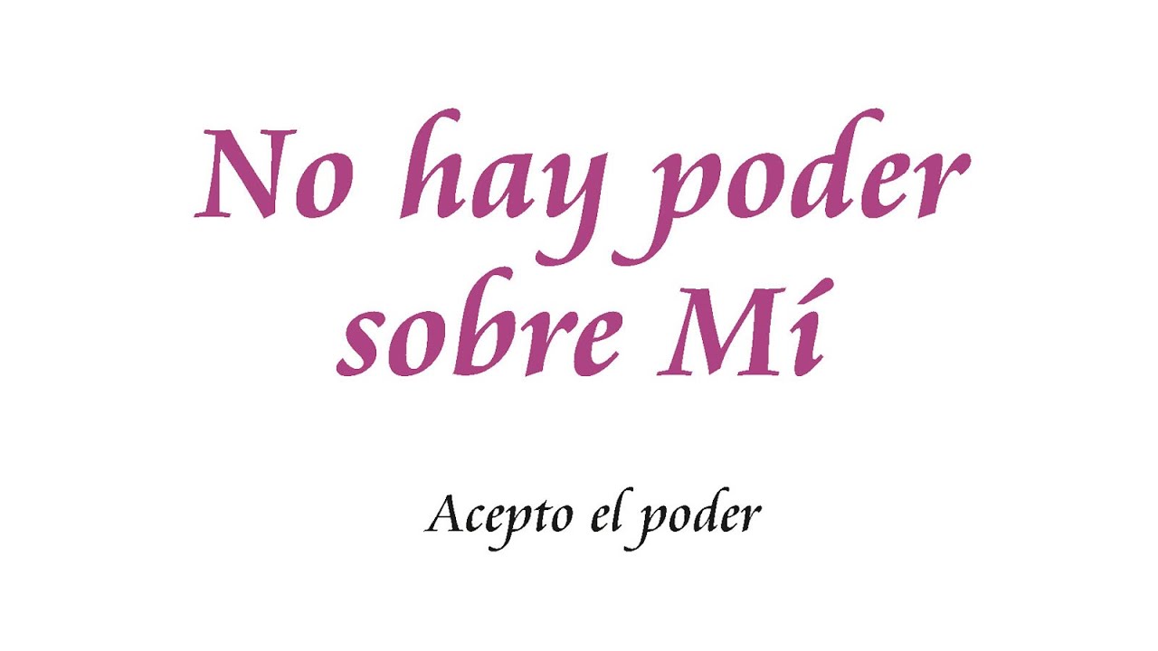 Sesión de enfoque · No hay poder sobre Mí