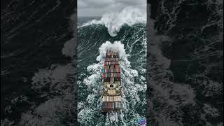 This tsunami almost erased the ship from the ocean.#youtubeshorts #vairal