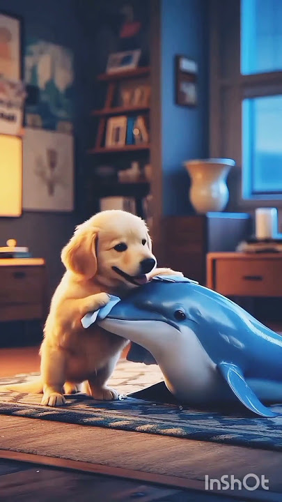 Shayy cute dog and dolphin #youtubeshorts #trending
