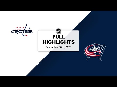 NHL Highlights | Capitals vs. Blue Jackets | September 30, 2025