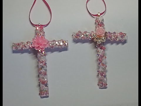 diy~beautiful-&-sparkly-shabby-chic-cross-ornament!-easy!