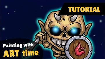 Skeleton Game Character - Draw with Photoshop