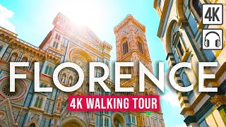 Florence 4K Walking Tour - With Captions  - [Immersive sound - 4K/60fps]