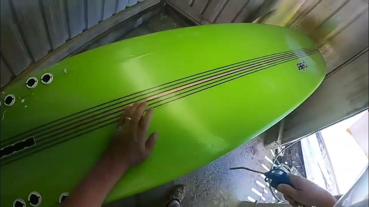 capping fin box strongest surfboard shaping glassing sanding spraying