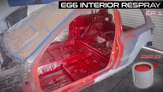 Restoring an Abandoned 1992 Honda Civic EG6 | EP. 5  Interior Refresh/Respray