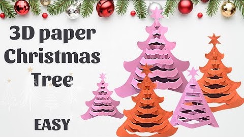 Hướng dẫn làm Cây Thông Noel 3D bằng giấy đơn giản năm 2022 (2)| 10 Minutes Handmade