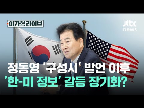 Will the 'ROK-US Intelligence' Conflict Prolong Following Chung Dong-young's 'Guseong City' Remar...