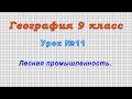 География 9 класс (Урок№11 - Лесная промышленность.)