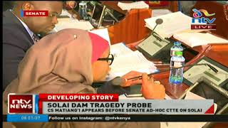 Cabinet Secretary Matiang'i appears before Senate Committee on Solai Dam