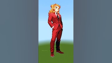 Top Demon Slayer Boys Pixel Art Build | Minecraft Shorts