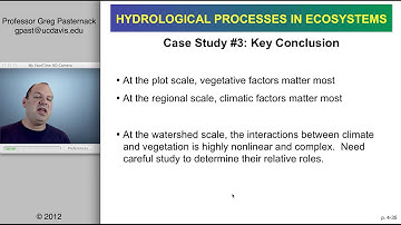 Hydrological Processes in Ecosystems, Chapter 04, Part 2