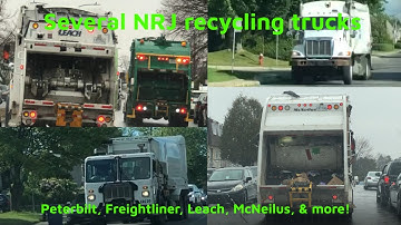 Several Environnement Routier NRJ recycling truck compilation video