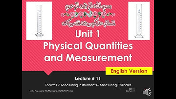 Class 9 Physics | FBISE | Measuring Cylinder | Lecture 11 | Unit 1 | English Version