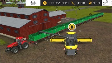 Wheat Harvesting And Long Transport Trolley In Fs 16 | Fs 16 Gameplay | Timelapse !