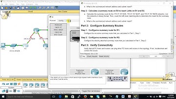 CCNA2-Chapter6-Configuring IPv4 Route Summarization - Scenario 1