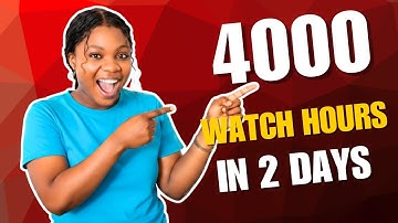 How to Get 4000 Watch Hours on YouTube Quickly 2025 Guide #seo