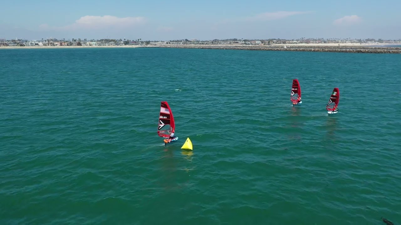 2022 US Open Sailing Series Long Beach   Day 1   iQFOiL start 2