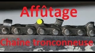 COMMENT AFFUTER SA CHAINE DE TRONCONNEUSE (AFFUTAGE A LA LIME