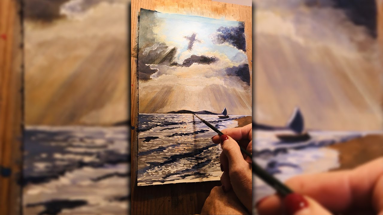 Dipingere con i Colori Acrilici | All the rivers run into the sea; yet the sea is not full 💙