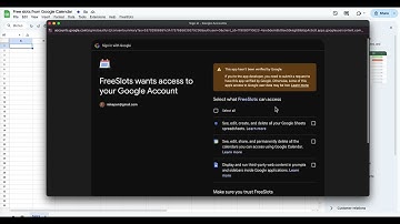 OAuth Verification Video for my Google Sheets™ add-on called FreeSlots