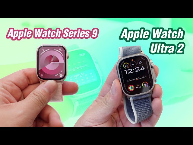 Trên tay Apple Watch S9 hồng siêu kute & Apple Watch Ultra 2, cả hai đều có chụm ngón tay điều khiển