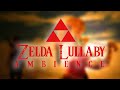 Zelda lullaby sleeping sounds  relaxstudy zelda music rain ambience and camp fire