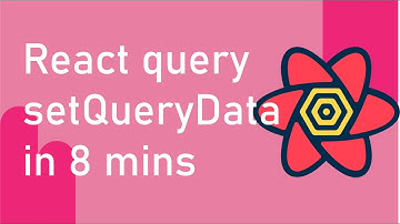 React Query setQueryData in 8 minutes