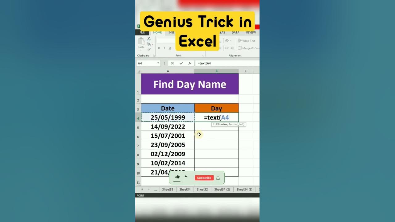 Find Day Name In Excel MS Excel Advance Tips Part 83 excel shorts find-day-name-in-excel-ms-excel-advance-tips-part-83-excel-shorts