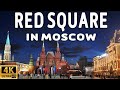 Walking tour of Red Square in Moscow 2021 in Russia with a view of GUM. Walking tour 4k.