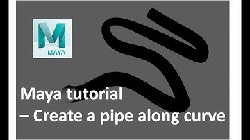 How to create a smooth pipe along curve - Maya tutorial
