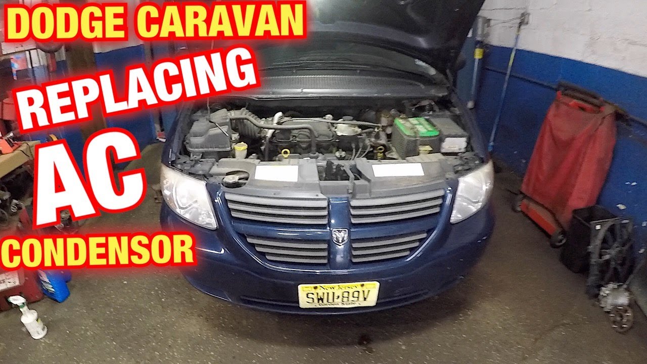 How to replace leaking AC condenser on 2005 Dodge Caravan 3.3L and