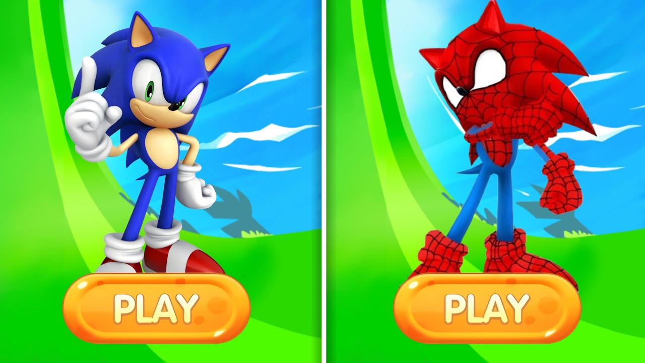 Sonic Dash Vs SpiderHog Sonic - Gameplay Speed Battle | Sonic Vs All ...