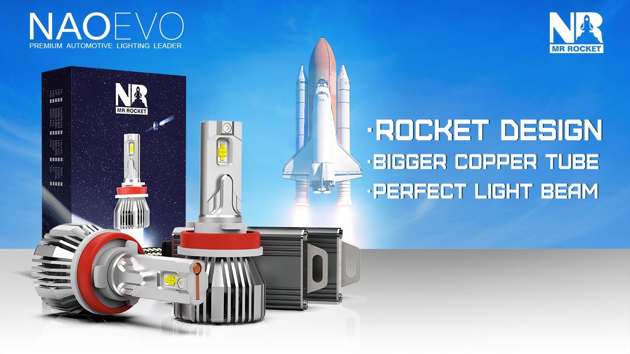 NAOEVO NR Series 13200LM Rocket Design LED Car Light Bulb YouTube