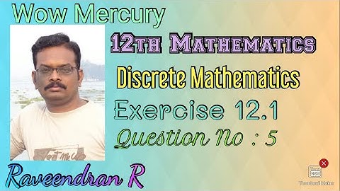CLASS 12 MATHS / EX - 12.1 / Q.NO 5 / RAVEENDRAN R / tn