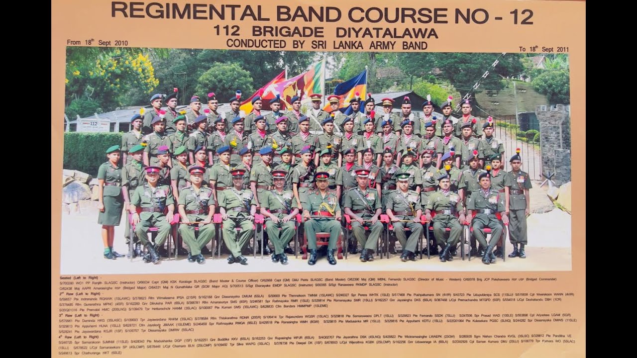 Sri lanka army regimental band No-12 passing out 2011 (diyathalawa)