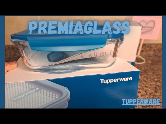 New Tupperware Premiaglass Premia Glass Container Set in Peacock