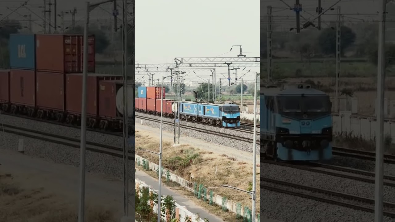 High speed freight corridor with double stack container train wag 12b 
