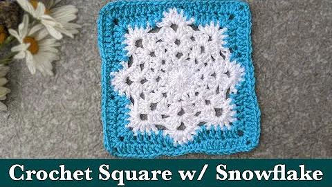 Beautiful Crochet Snowflake Granny Square