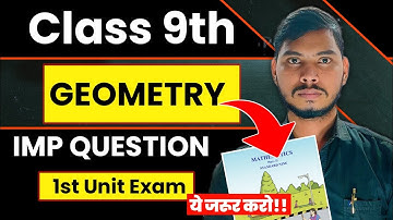 Geometry Most Important Question Class 9th 1st Unit Test Exam 2025 | sd tech | class 9th